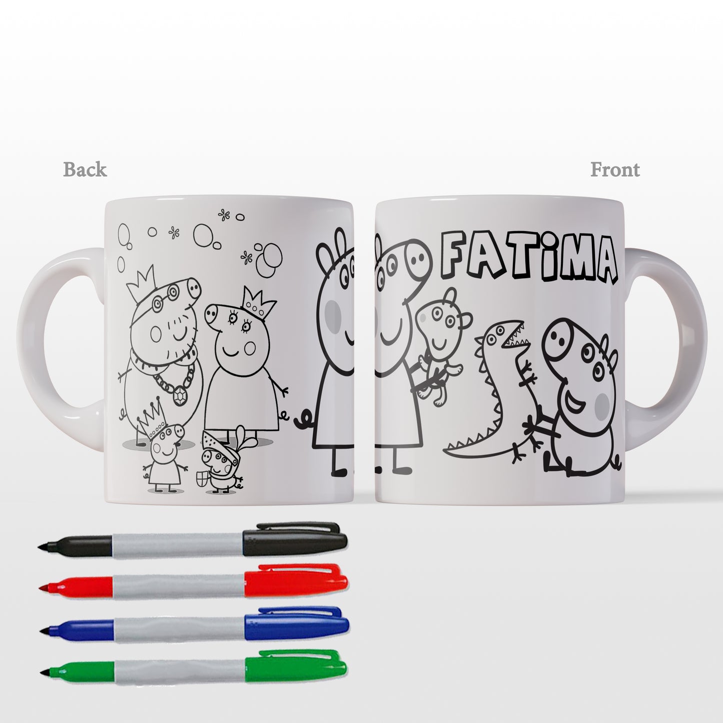 Pepa Pig Coloring Ceramic Mug For Kids