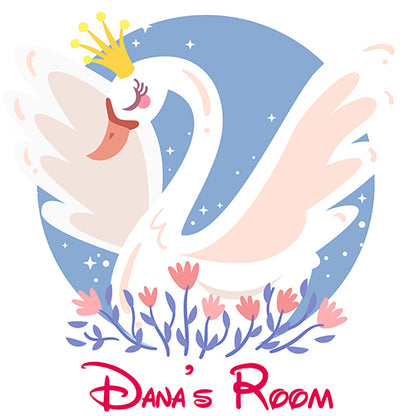 Cute Princess Kids Door Room Name Sticker