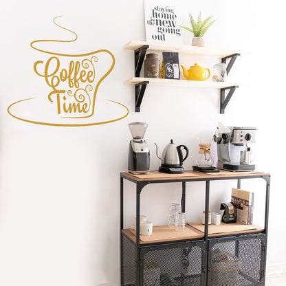 Coffee Time Wall Art Decal Vinyl Sticker