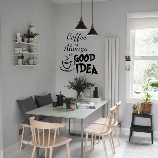 Coffee Good Idea Wall Art Decal Vinyl Sticker