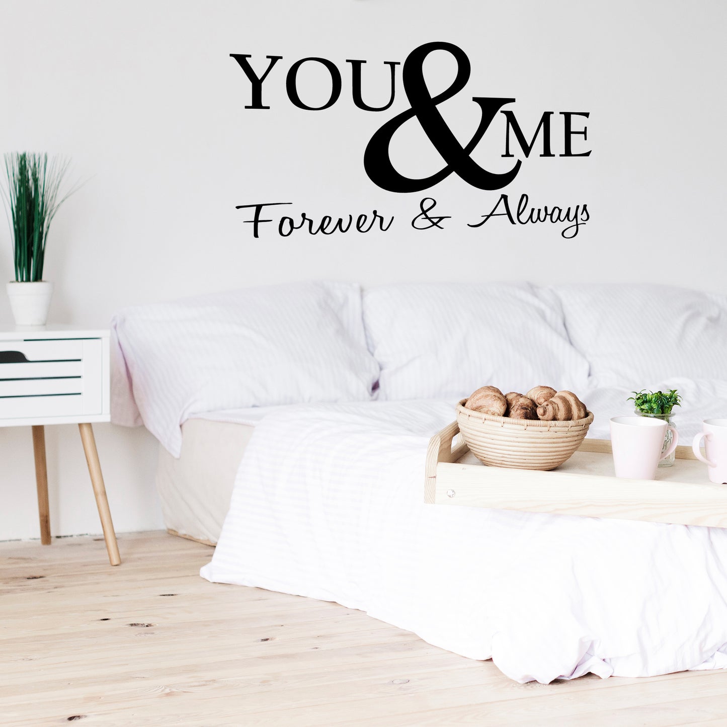 You & Me Forever Wall Art Quotes Vinyl Sticker